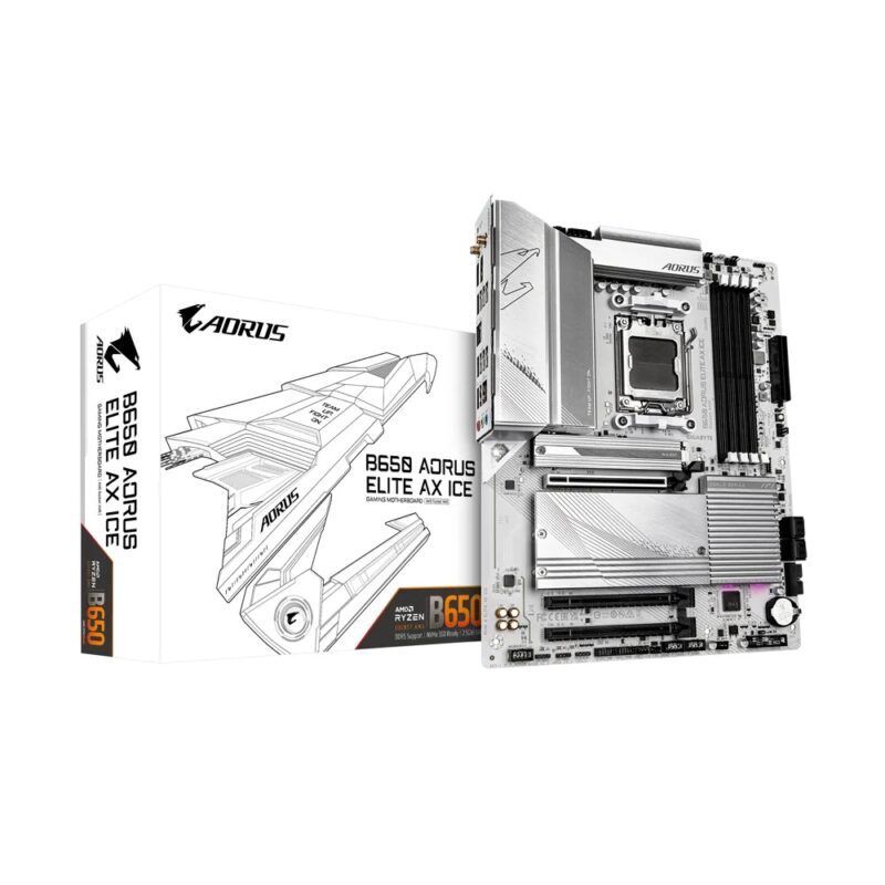 Buy GB B650 A ELITE AX ICE GB B650 4xDDR5  4xSATA3  RAID HDMI DP           3xM2 GLAN        3xPCIEx16                  WiFi at low price from digiteq.com