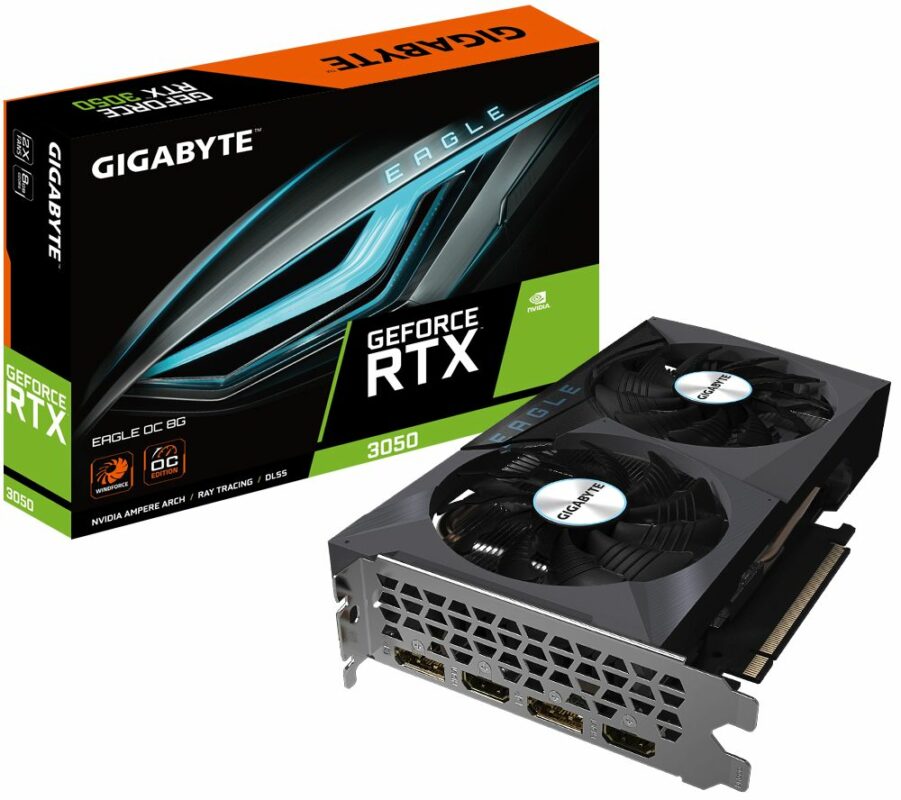Buy GB N3050EAGLE OC-8GD GIGABYTE NVIDIA RTX3050 HDMI DP 128B 8GB ACTIVE at low price from digiteq.com