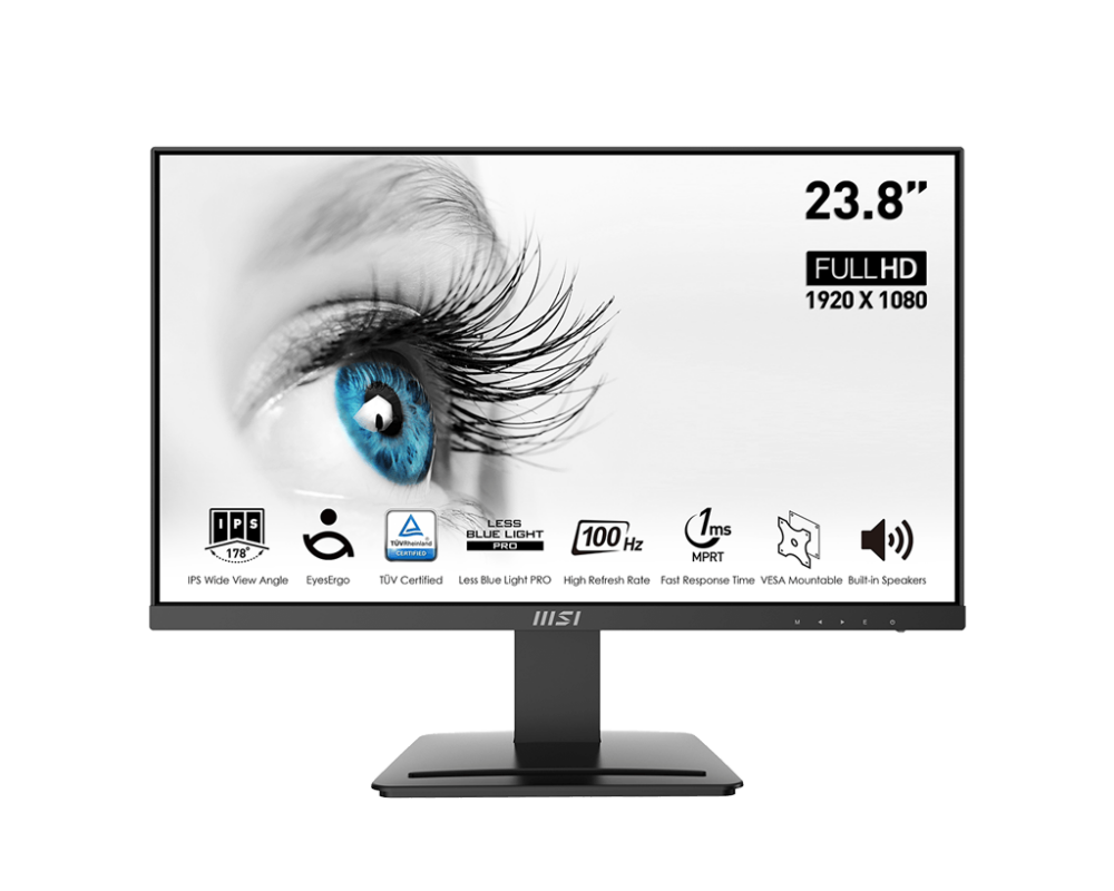 Buy MSI 23.8 PRO MP243X MSI 23.8 FHD 100Hz IPS 1ms 16:9 HDMI DP FREESYNC AUDIO FFREE at low price from digiteq.com