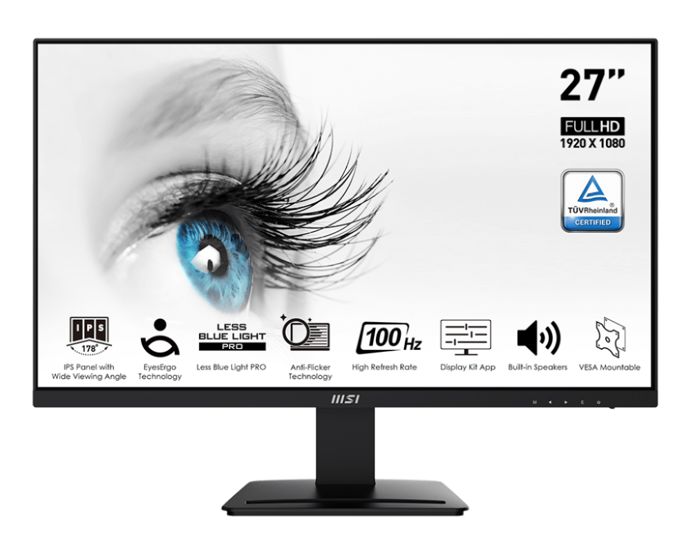 Buy MSI 27 PRO MP273A MSI 27 FHD 100Hz IPS 1ms 16:9 HDMI DP DSUB AUDIO FFREE at low price from digiteq.com