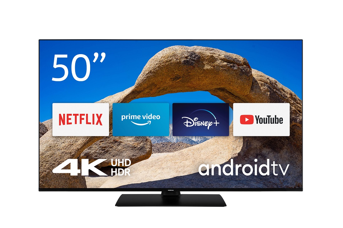 Buy NOKIA 50 SMART TV 5000A 4K NOKIA 50 UHD 4K HDMI D-SUB USB AUDIO HDR ANDROID TV at low price from digiteq.com