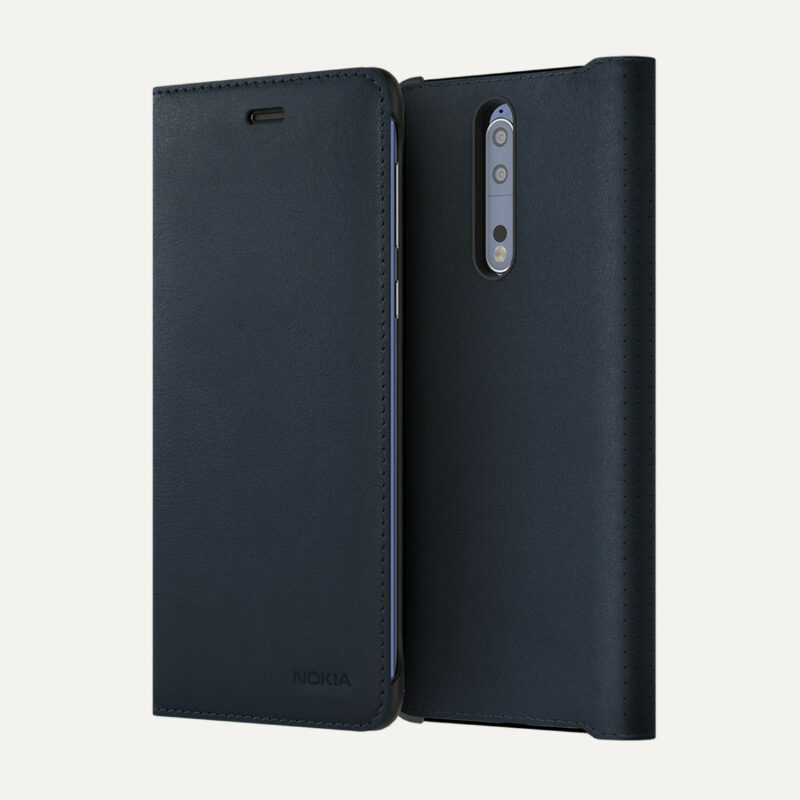 Buy NOKIA 8 LEATHER FLIP COVER BLU NOKIA ACCESSORIES FLIP COVER BLUE at low price from digiteq.com