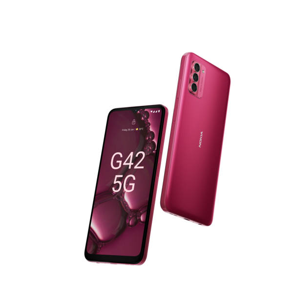 Buy NOKIA G42 5G DS 6/128 PINK NOKIA SMART 6.56" ANDROID 13 DS 8CORES 6GB RAM 128GB ROM 5000MAH NANO SIM USB-C PINK at low price from digiteq.com